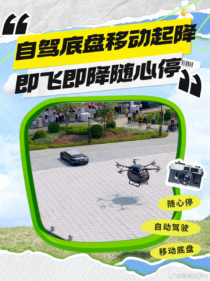高域GOVY AirCar“陆空分离”飞行汽车，低空游览盛景，续航30公里，即飞即降随心停！(图4)
