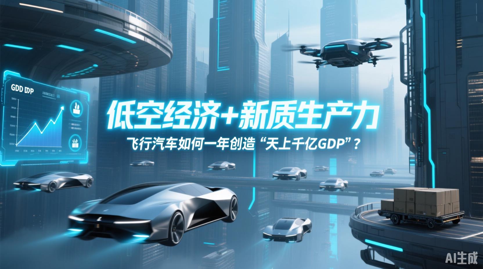 低空经济+新质生产力，飞行汽车如何一年创造“天上千亿GDP”？